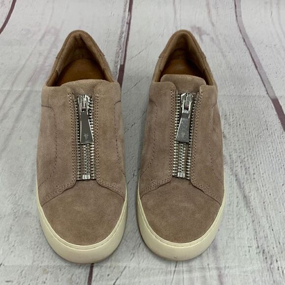 Frye Women's Leather Zip-Up Slip On Mules Lena Dusty Rose 3477088-0SR 9M - Picture 1 of 12